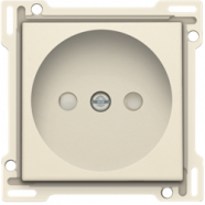 Niko 100-66501 afwerkingsset voor stopcontact zonder aarding met kinderveiligheid, Cream