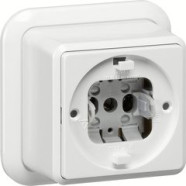 Gira 016111 Opbouw Lichtsignaal met bajonetsluiting, met bodemplaat en K/P-25 adapter Zuiver wit