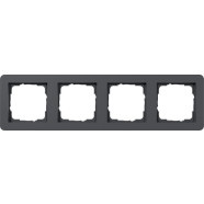 Gira 0214152 E1 Afdekraam 4-voudig Antraciet 