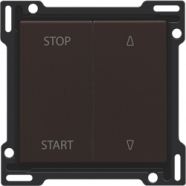 Niko 124-65905 afwerkingsset voor tweevoudige rolluikschakelaar, Dark brown