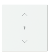 Busch Jaeger LFDW/A.1.63.11-84 Future Linear Afdekking 1-voudige wip voor keypad met symbool “dimmen" Studiowit