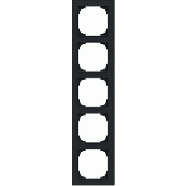 Busch Jaeger 1725-45M Busch-art linear 5-voudig Zwart mat