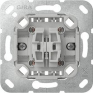 Gira 315500 Basiselement wipdrukcontact 10 A 250 V~ Wisseldrukcontact 2-voudig