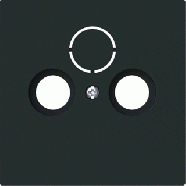 Busch Jaeger 1743-45M Busch-art linear Centraalplaat TV / Radio Zwart mat