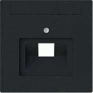 Busch Jaeger 1803-45M Busch-art linear Centraalplaat met labelveld Data aansluiting 1-voudig Zwart mat