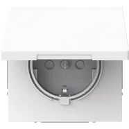 Busch Jaeger 20 EUKB-44G Busch-art linear Wandcontactdoos met randaarde en klapdeksel Studiowit