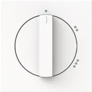 Busch Jaeger 2542 DR/02-44M Busch-art linear Centraalplaat met draaigreep met opdruk Studiowit mat