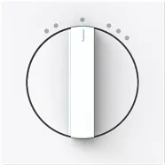 Busch Jaeger 1740 DRL-44G-503 Busch-art linear Centraalplaat met draaigreep Met Symbool "3-standen schakelaar" Studiowit