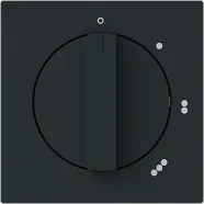 Busch Jaeger 2542 DR/01-45M Busch-art linear Centraalplaat met draaigreep met symbool Symbool "0-1-2-3" Zwart mat 