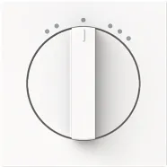 Busch Jaeger 1740 DRL-44M-503 Busch-art linear Centraalplaat met draaigreep Met Symbool "3-standen schakelaar" Studiowit mat