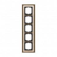 Busch Jaeger 1725-846 Busch-dynasty Afdekraam 5-voudig Messing antiek Decor Ivoorwit