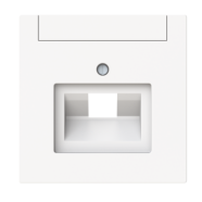 Busch Jaeger 1803-44M Busch-art linear Centraalplaat met labelveld Data aansluiting 1-voudig Studiowit mat