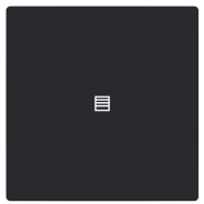 Busch Jaeger LFJT/A.1.63.11-885 Future Linear Afdekking 1-voudig wip voor keypad met symbool “Jaloezie" Zwart mat