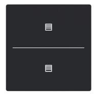 Busch Jaeger LFJT/A.2.63.11-885 Future Linear Afdekking 2-voudig wip voor keypad met symbool “Jaloezie" Zwart mat 