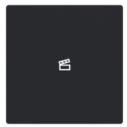 Busch Jaeger LFST/A.1.63.11-885 Future Linear Afdekking 1-voudig wip voor keypad met symbool “Scene" Zwart mat