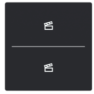 Busch Jaeger LFST/A.2.63.11-885 Future Linear Afdekking 2-voudig wip voor keypad met symbool “Scene" Zwart mat