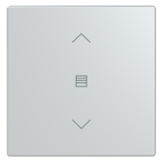 Busch Jaeger LFJW/A.1.63.11-83 Future Linear Afdekking 1-voudig wip voor keypad met symbool “Jaloezie" Aluzilver