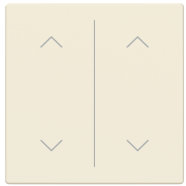  Busch Jaeger LFAW/A.2.63.11-82 Future Linear Afdekking 2-voudig wip voor keypad met symbool “omhoog omlaag" Ivoorwit