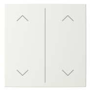 Busch Jaeger LFAW/A.2.55.11-914 Busch-balance SI Afdekking 2-voudig wip voor keypad met symbool “omhoog omlaag" Wit