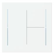 Busch Jaeger LFW/A.3.70.11-44M Busch-art linear Afdekking 3-voudig voor keypad Studiowit mat