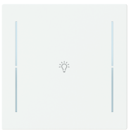 Busch Jaeger LFB/A.1.70.11-44M Busch-art linear Afdekking 1-voudig voor keypad met symbool “Verlichting” Studiowit mat