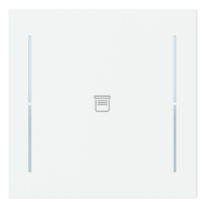 Busch Jaeger LFJ/A.1.70.11-44M Busch-art linear Afdekking 1-voudig wip voor keypad met symbool “Jaloezie" Studiowit mat