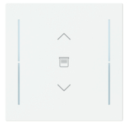 Busch Jaeger LFJW/A.1.70.11-44M Busch-art linearAfdekking 1-voudig wip voor keypad met symbool “Jaloezie" Studiowit mat