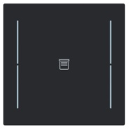 Busch Jaeger LFJ/A.1.70.11-45M Busch-art linear Afdekking 1-voudig wip voor keypad met symbool “Jaloezie" Zwart mat