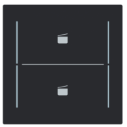 Busch Jaeger LFST/A.2.70.11-45M Busch-art linear Afdekking 2-voudig wip voor keypad met symbool “Scene" Zwart mat