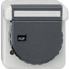 Gira 444031 Wandcontactdoos met randaarde 16 A 250 V~ met tekstkader, klapdeksel met bajonetsluiting, bodemdeel en bovenkap