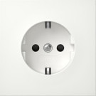 Gira 4453112 F100 Wandcontactdoos met randaarde 16 A 250 V~ met shutter Zuiver wit glanzend
