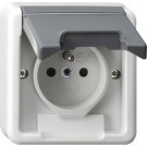 Gira 448535 Wandcontactdoos met aardingspen CEBEC 16 A 250 V~ en klapdeksel (bovenkap) SW OB (België)