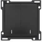 Niko 200-61507 Afwerkingsset met dubbele lens voor serieschakelaar, wisselschakelaar + drukknop N.O., dubbele wisselschakelaar of dubbele drukknop N.O. of N.G, Bakelite piano black coated