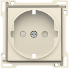 Niko 100-66901 afwerkingsset voor wandcontactdoos met randaarde en kinderveiligheid, Cream