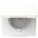 Busch Jaeger 20 EUKB-44M Busch-art linear Wandcontactdoos met randaarde en klapdeksel Studiowit mat