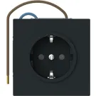 Busch Jaeger 20 EUCBLI-45M Busch-art linear Busch-Steplight Wandcontactdoos met randaarde en nachtlicht Zwart mat