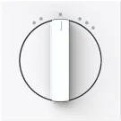 Busch Jaeger 1740 DRL-44G-503 Busch-art linear Centraalplaat met draaigreep Met Symbool "3-standen schakelaar" Studiowit