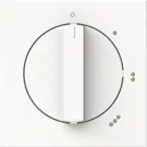 Busch Jaeger 2542 DR/01-44M Busch-art linear Centraalplaat met draaigreep met symbool Symbool "0-1-2-3" Studiowit mat