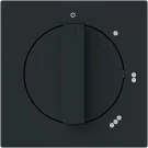 Busch Jaeger 2542 DR/01-45M Busch-art linear Centraalplaat met draaigreep met symbool Symbool "0-1-2-3" Zwart mat 