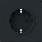 Busch Jaeger 20 EUCRB-45M Busch-art linear Wandcontactdoos met randaarde Zwart mat