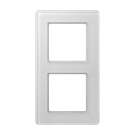 Jung AV 582 GLM WW Glazen afdekraam 2-voudig Alpine wit (glas)