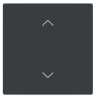 Busch Jaeger LFAW/A.1.63.11-81 Future Linear Afdekking 1-voudig wip voor keypad met symbool “omhoog omlaag" Antraciet