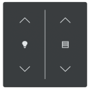 Busch Jaeger LFDW/A.2.63.11-81 Future Linear Afdekking 2-voudig wip voor keypad met symbool “Dimmen/Jaloezie" Antraciet