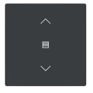 Busch Jaeger LFJW/A.1.63.11-81 Future Linear Afdekking 1-voudig wip voor keypad met symbool “Jaloezie" Antraciet