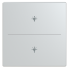 Busch Jaeger LFBT/A.2.63.11-83 Future Linear Afdekking 2-voudig voor keypad met symbool “Verlichting” Aluzilver