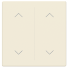  Busch Jaeger LFAW/A.2.63.11-82 Future Linear Afdekking 2-voudig wip voor keypad met symbool “omhoog omlaag" Ivoorwit