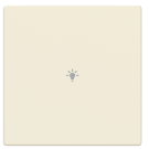 Busch Jaeger LFBT/A.1.63.11-82 Future Linear Afdekking 1-voudig voor keypad met symbool “Verlichting” Ivoorwit