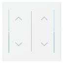 Busch Jaeger LFAW/A.2.70.11-44M Busch-art linear Afdekking 2-voudig wip voor keypad met symbool “omhoog omlaag" Studiowit mat