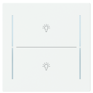 Busch Jaeger LFBT/A.2.70.11-44G Busch-art linear Afdekking 2-voudig voor keypad met symbool “Verlichting” Studiowit