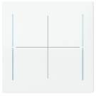 Busch Jaeger LFW/A.4.70.11-44G Busch-art linear Afdekking 4-voudig voor keypad Studiowit